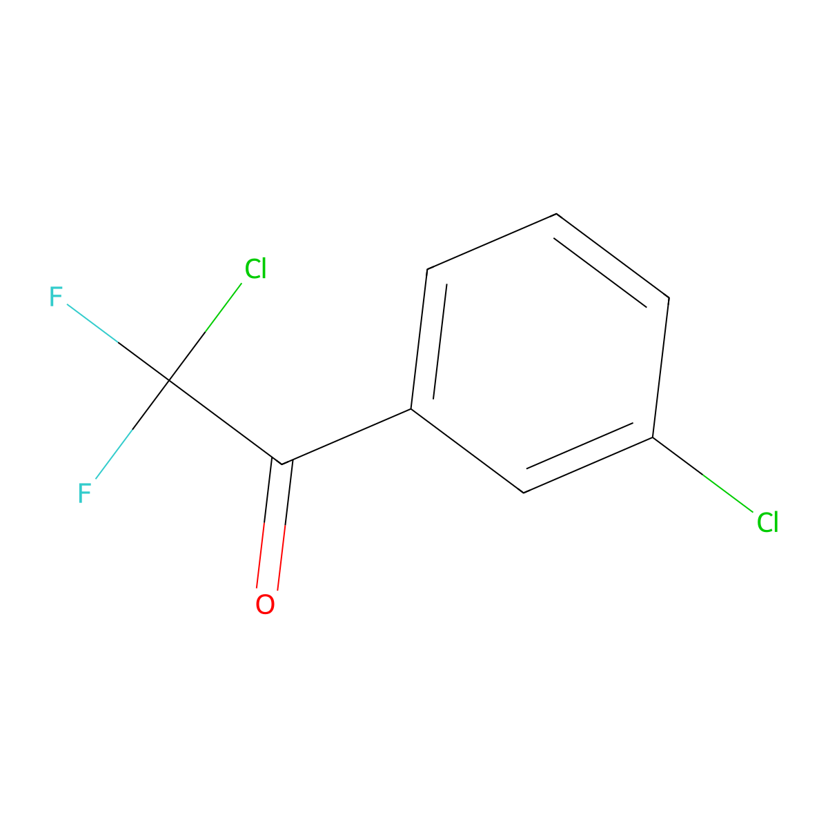 2-Chloro-1-(3-chlorophenyl)-2,2-difluoroethanone molecular structure, CAS 135334-18-8