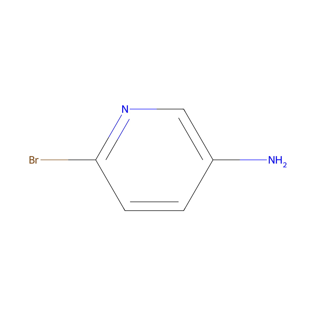 6-Bromopyridin-3-amine molecular structure, CAS 13534-97-9