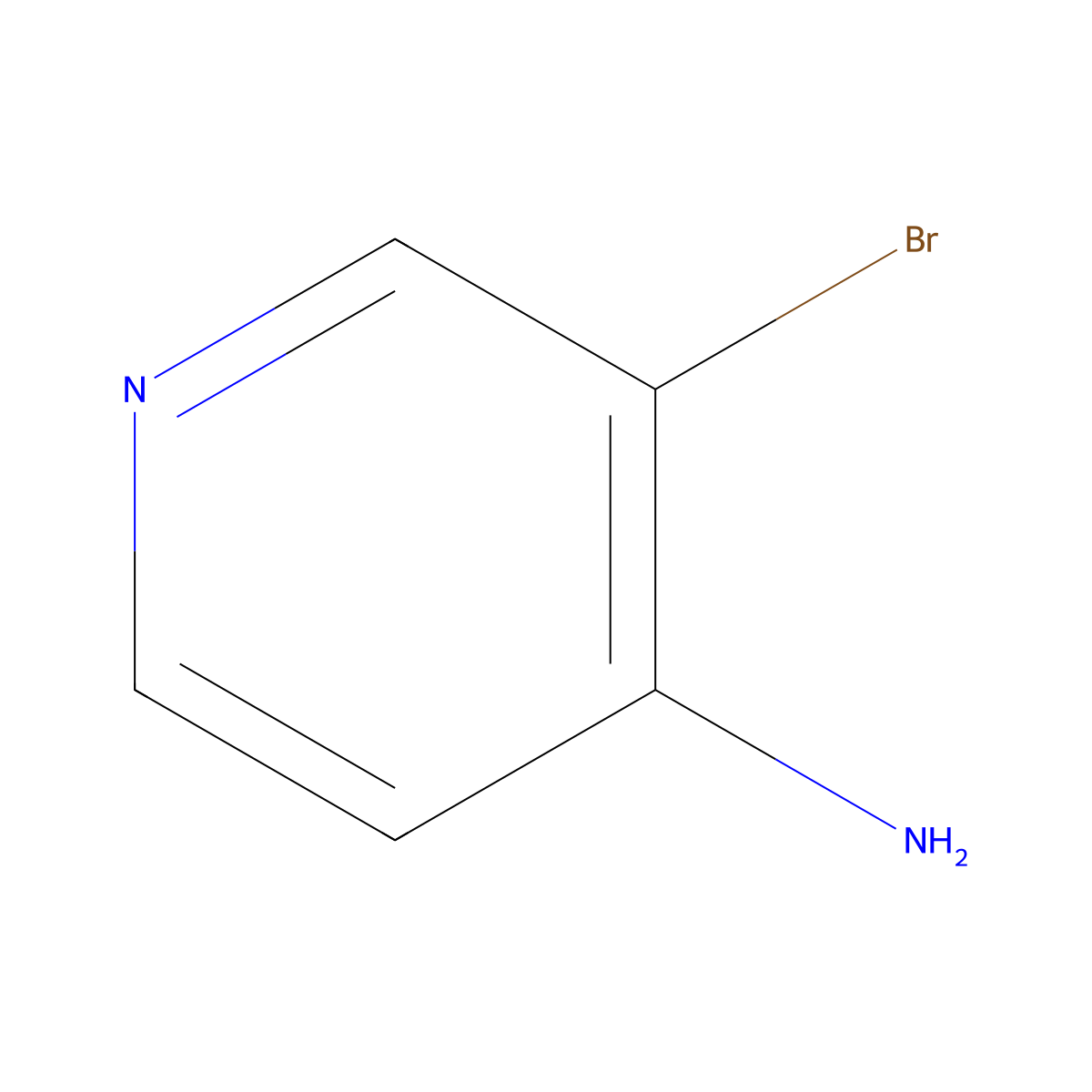 4-Amino-3-bromopyridine molecular structure, CAS 13534-98-0