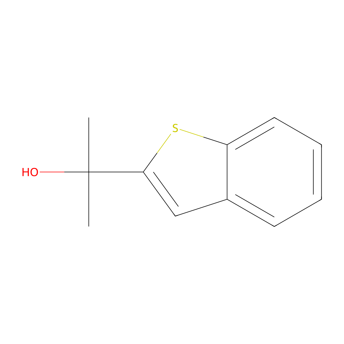 2-(Benzo[b]thiophen-2-yl)propan-2-ol molecular structure, CAS 135345-58-3