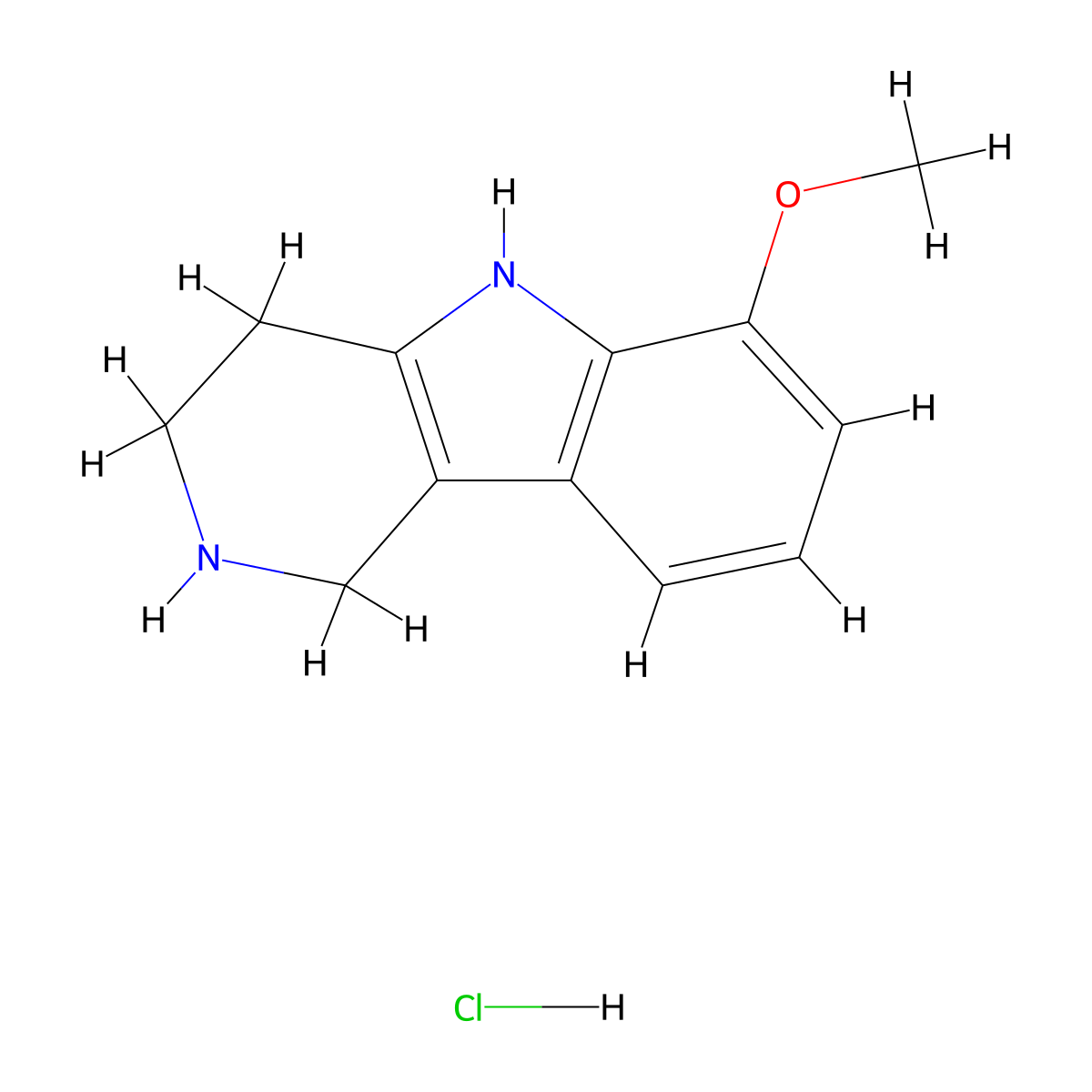 6-methoxy-1H,2H,3H,4H,5H-pyrido[4,3-b]indole hydrochloride molecular structure, CAS 1353496-61-3