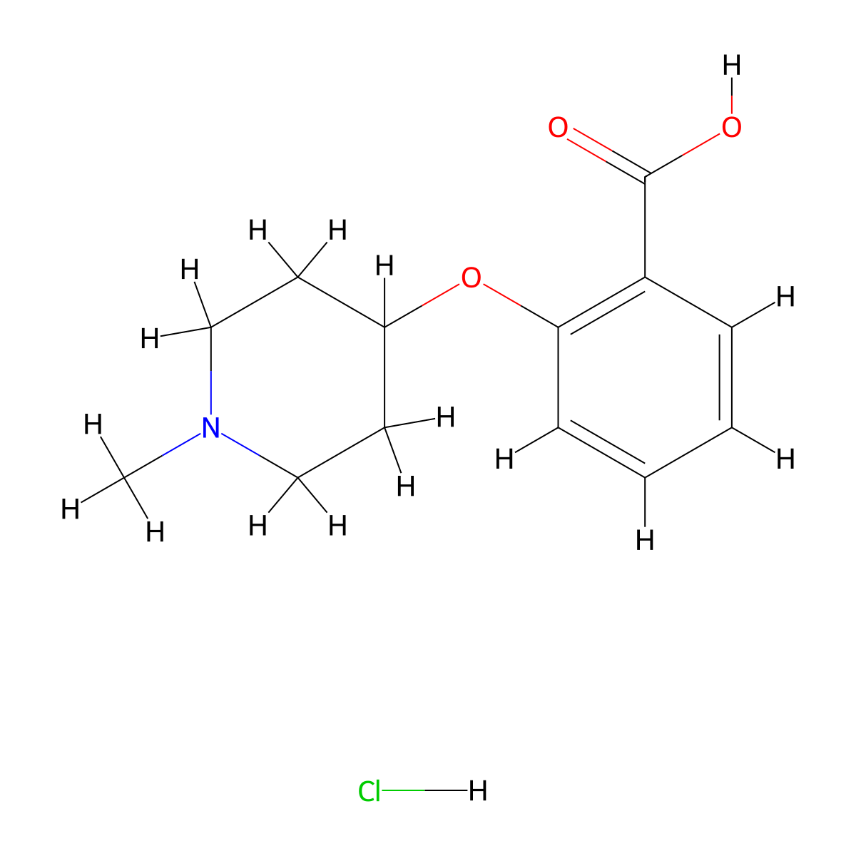 2-(1-Methylpiperidin-4-yloxy)benzoic acid hcl molecular structure, CAS 1353497-01-4
