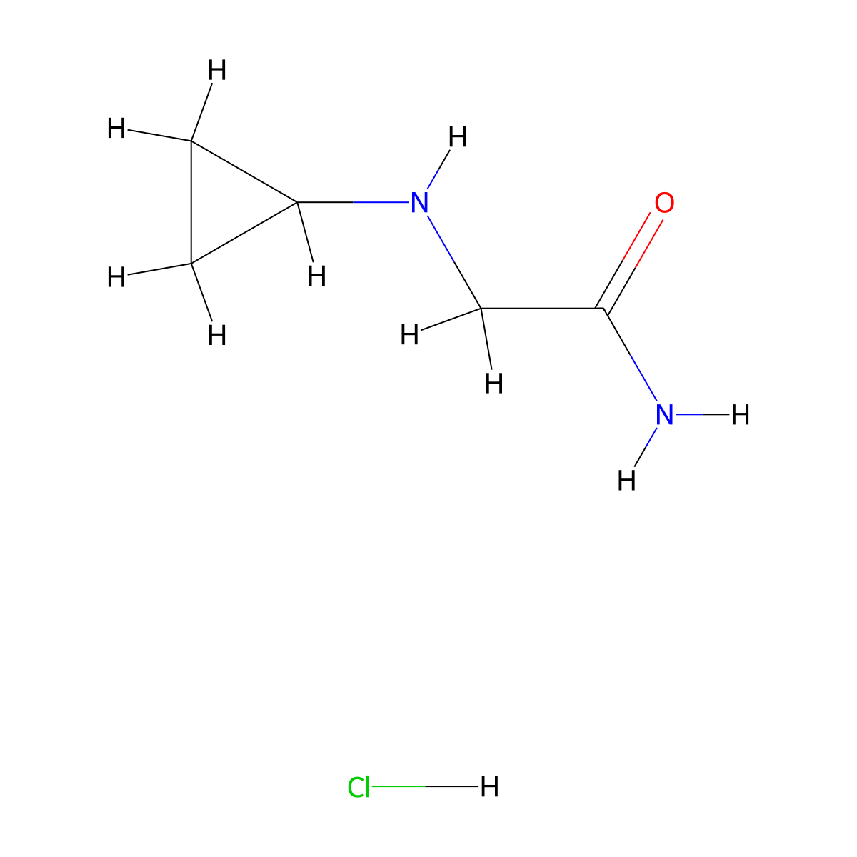 2-(Cyclopropylamino)acetamide hydrochloride molecular structure, CAS 1353497-03-6