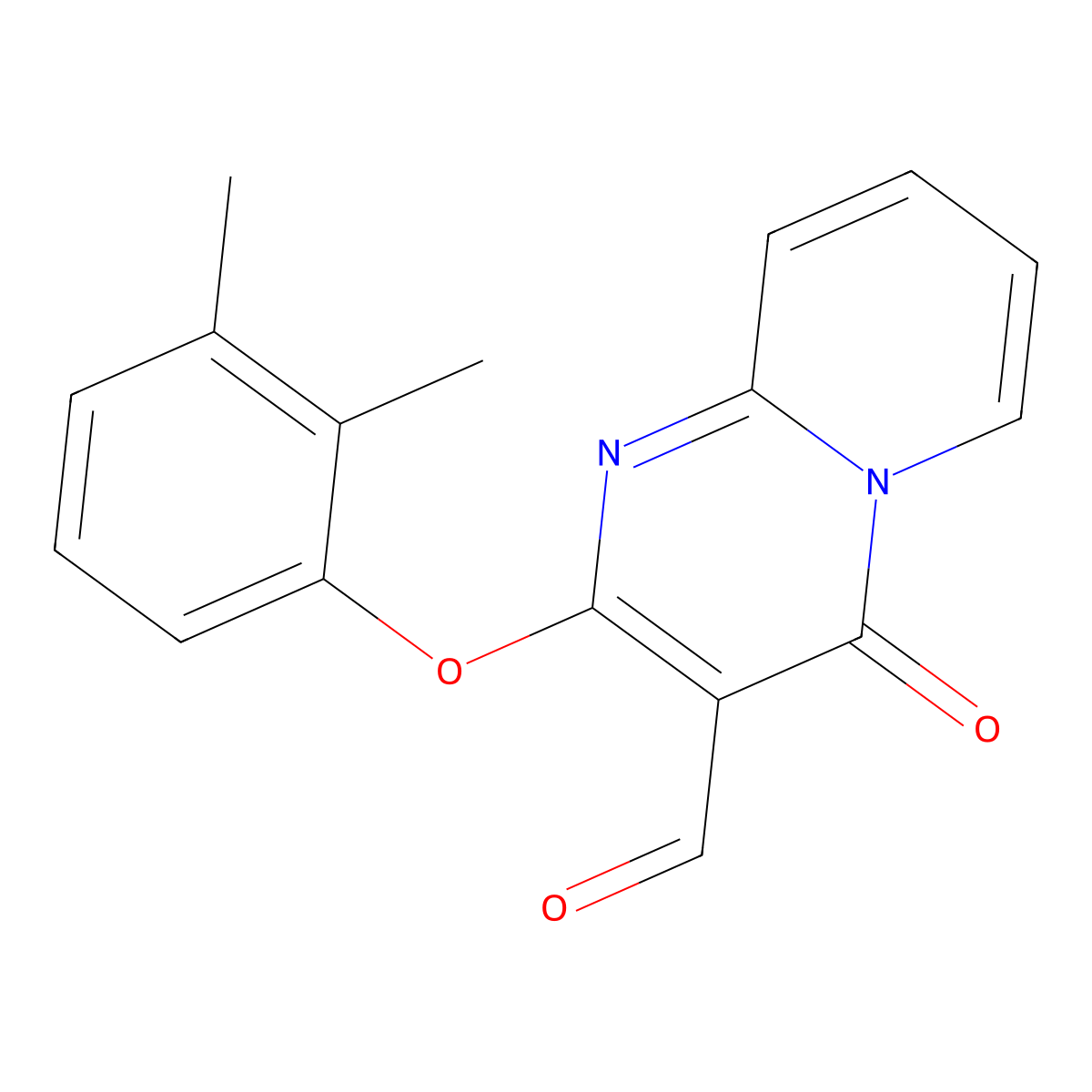 2-(2,3-dimethylphenoxy)-4-oxo-4H-pyrido[1,2-a]pyrimidine-3-carbaldehyde molecular structure, CAS 1353497-24-1