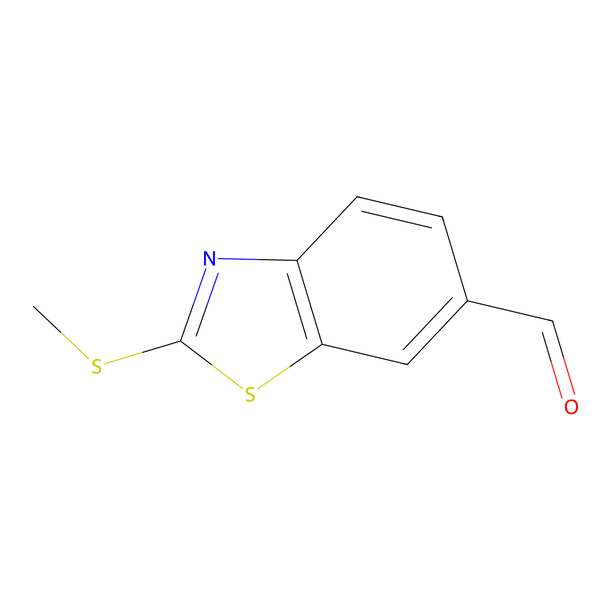 6-Benzothiazolecarboxaldehyde, 2-(methylthio)- molecular structure, CAS 1353497-28-5