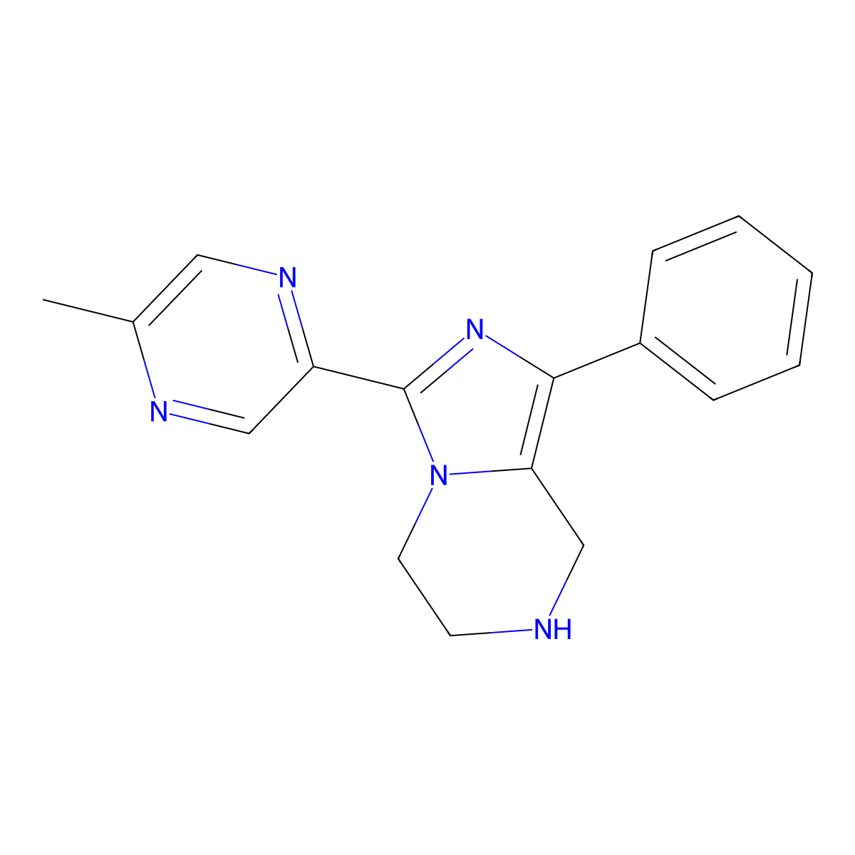 3-(5-Methyl-2-pyrazinyl)-1-phenyl-5,6,7,8-tetrahydroimidazo[1,5-a]pyrazine molecular structure, CAS 1353497-63-8