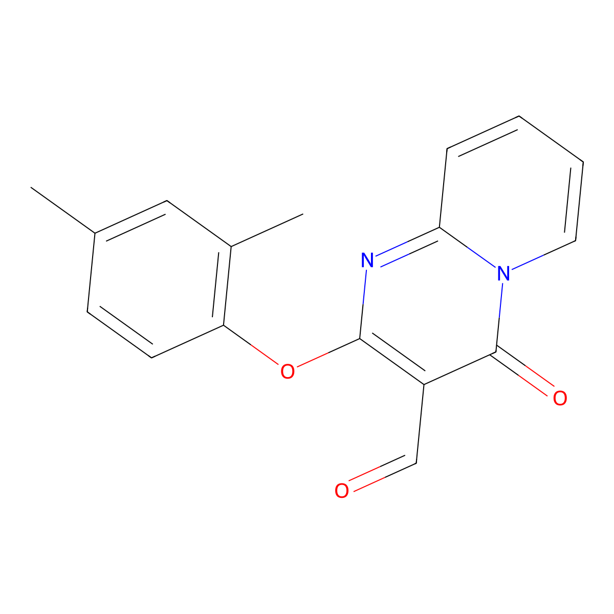 2-(2,4-dimethylphenoxy)-4-oxo-4H-pyrido[1,2-a]pyrimidine-3-carbaldehyde molecular structure, CAS 1353498-25-5