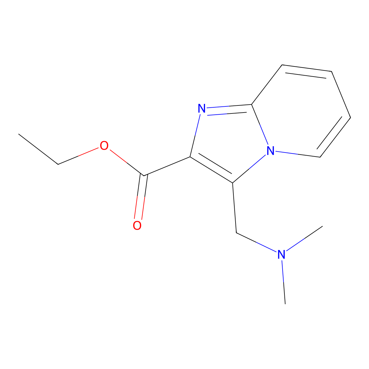 Ethyl 3-[(dimethylamino)methyl]imidazo[1,2-a]pyridine-2-carboxylate molecular structure, CAS 1353498-51-7