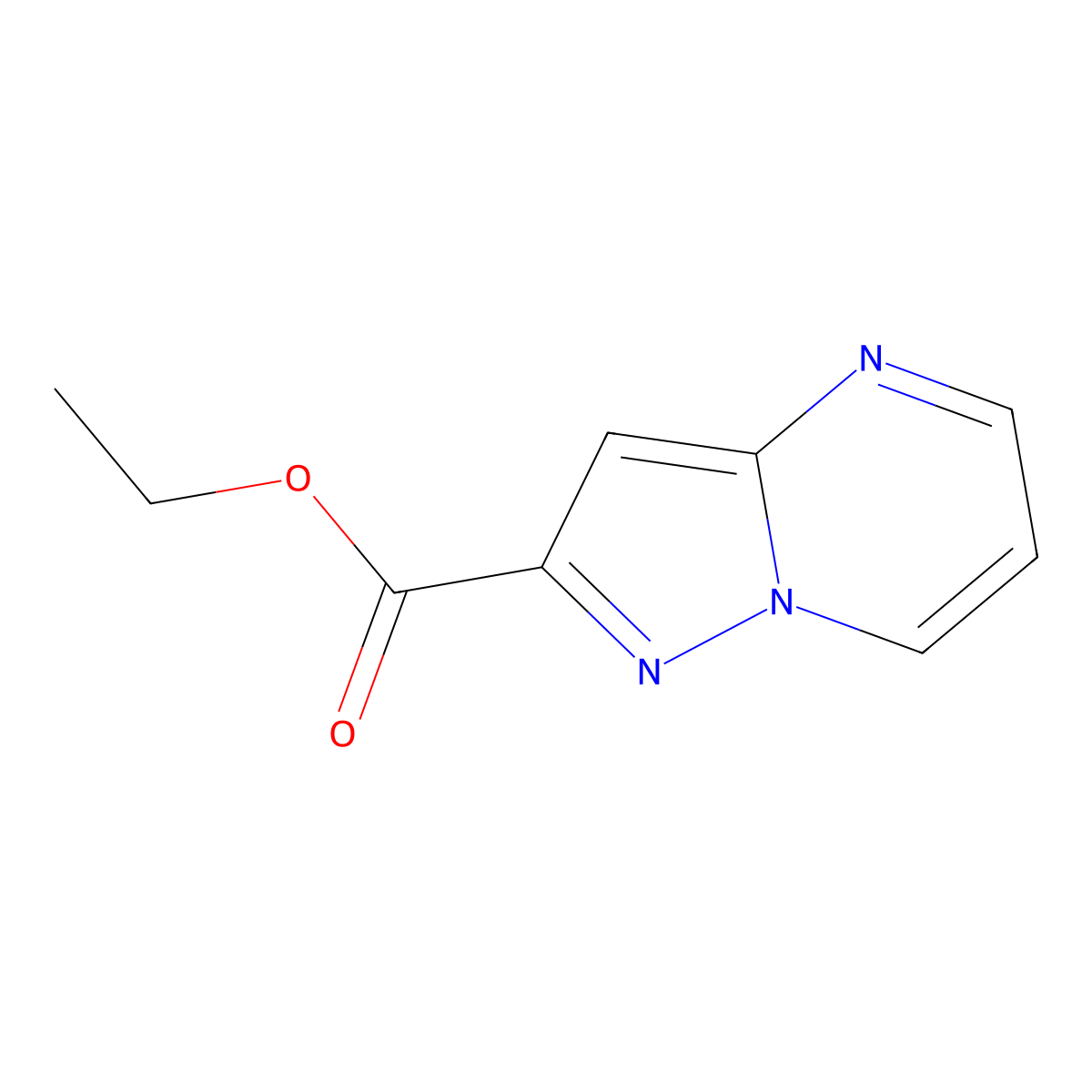 Ethyl pyrazolo[1,5-a]pyrimidine-2-carboxylate molecular structure, CAS 1353498-59-5