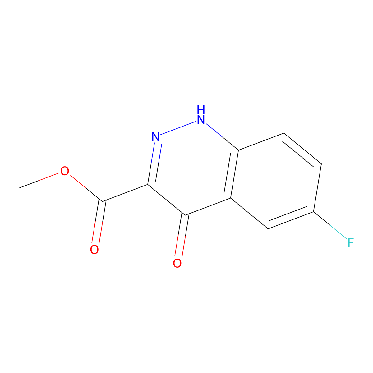 Methyl 6-fluoro-4-hydroxycinnoline-3-carboxylate molecular structure, CAS 1353498-78-8