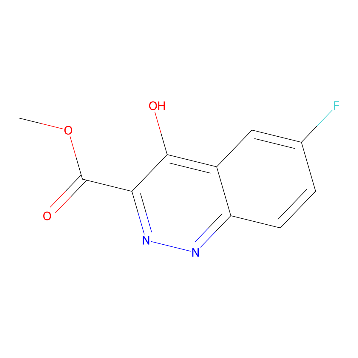 Methyl 6-fluoro-4-hydroxycinnoline-3-carboxylate molecular structure, CAS 1353498-78-8