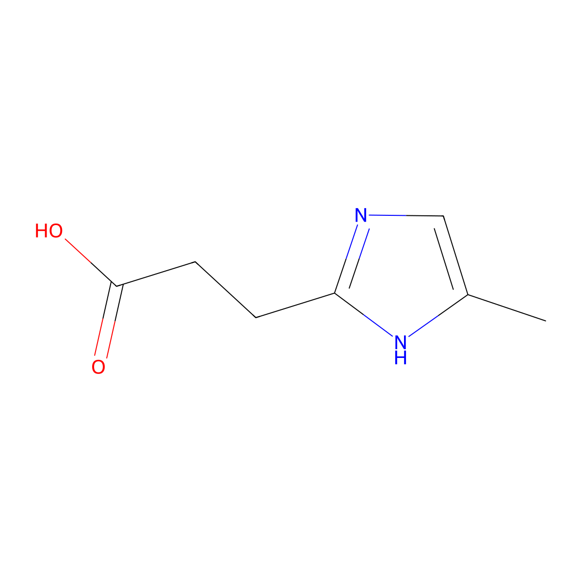 3-(4-Methyl-1H-imidazol-2-YL)propanoic acid molecular structure, CAS 1353499-15-6