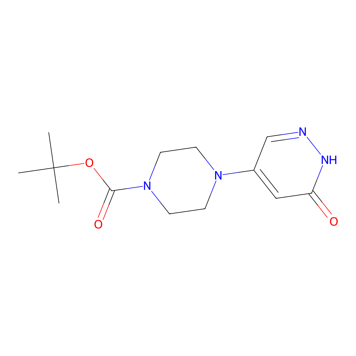 Tert-butyl 4-(6-hydroxypyridazin-4-yl)piperazine-1-carboxylate molecular structure, CAS 1353499-82-7