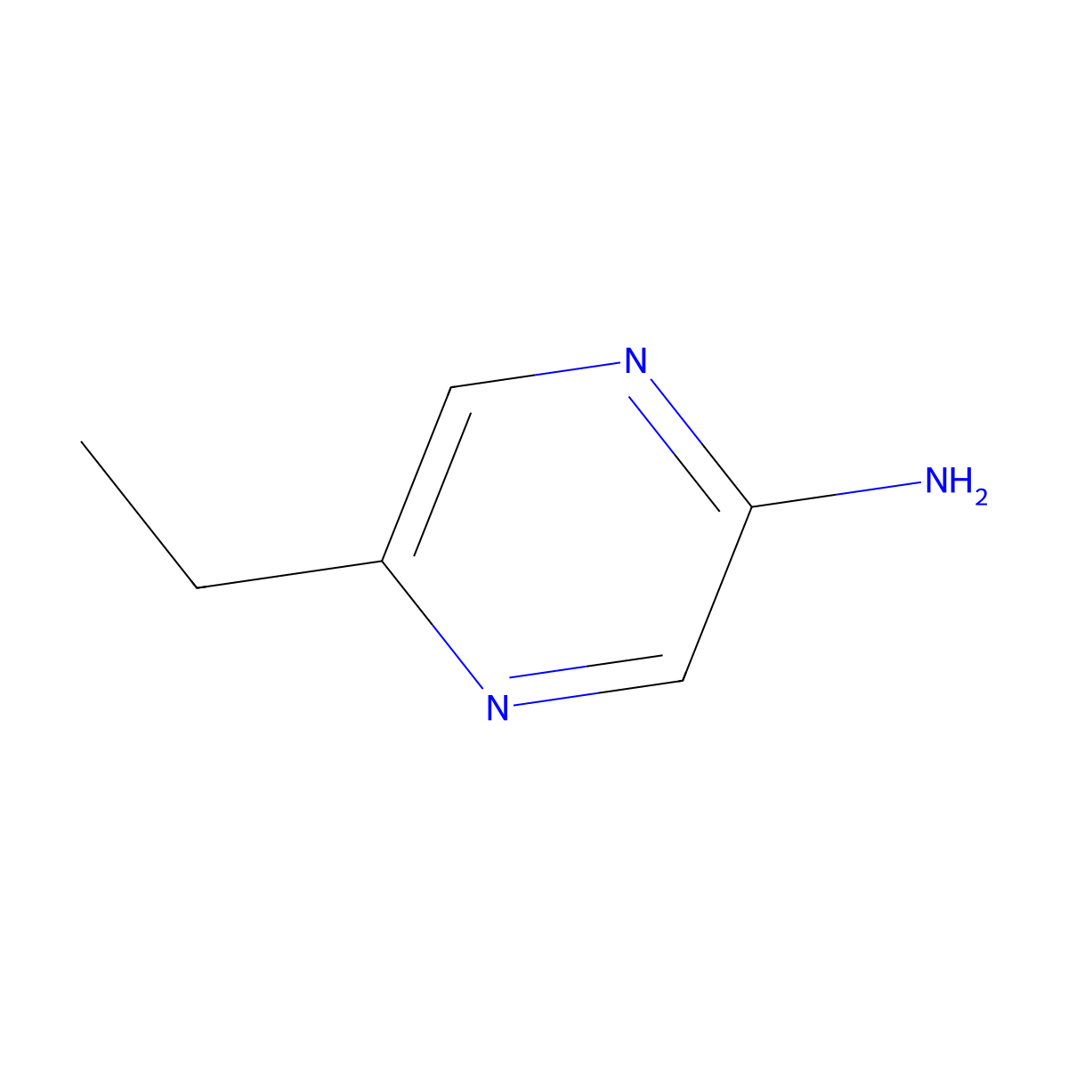 5-Ethylpyrazin-2-amine molecular structure, CAS 13535-07-4