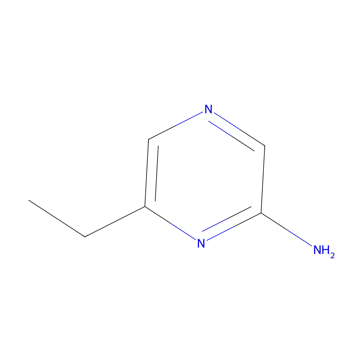 6-Ethylpyrazin-2-amine molecular structure, CAS 13535-10-9