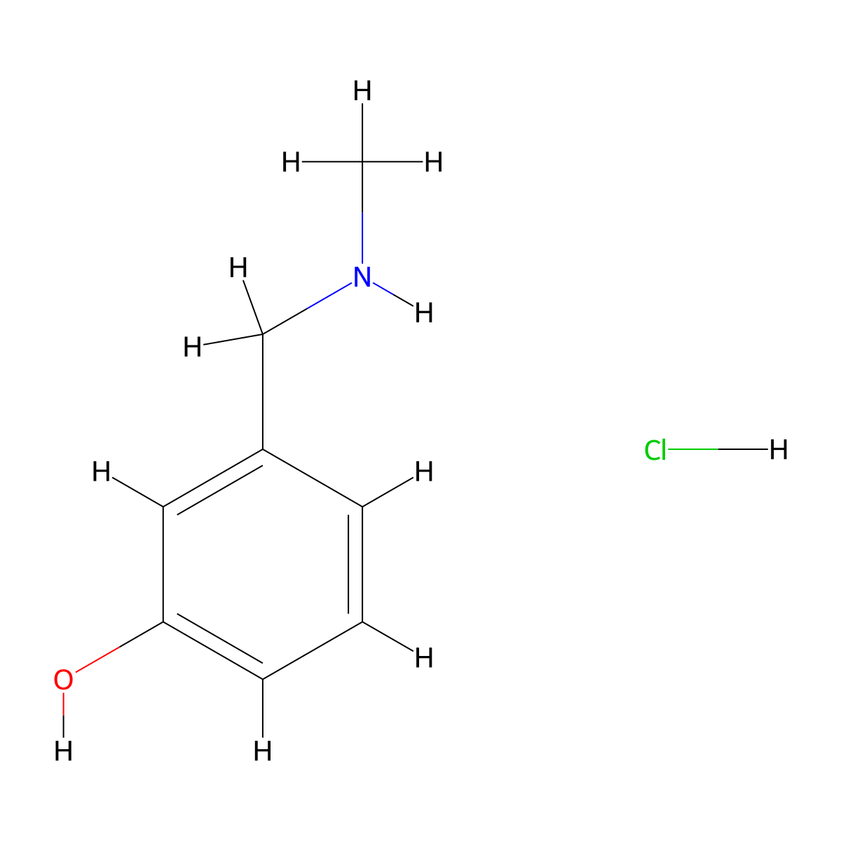 3-[(Methylamino)methyl]phenol hydrochloride molecular structure, CAS 1353500-84-1