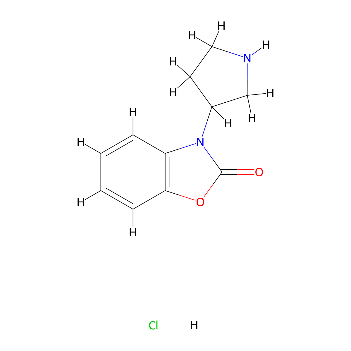 3-(pyrrolidin-3-yl)benzo[d]oxazol-2(3H)-one hydrochloride molecular structure, CAS 1353501-30-0