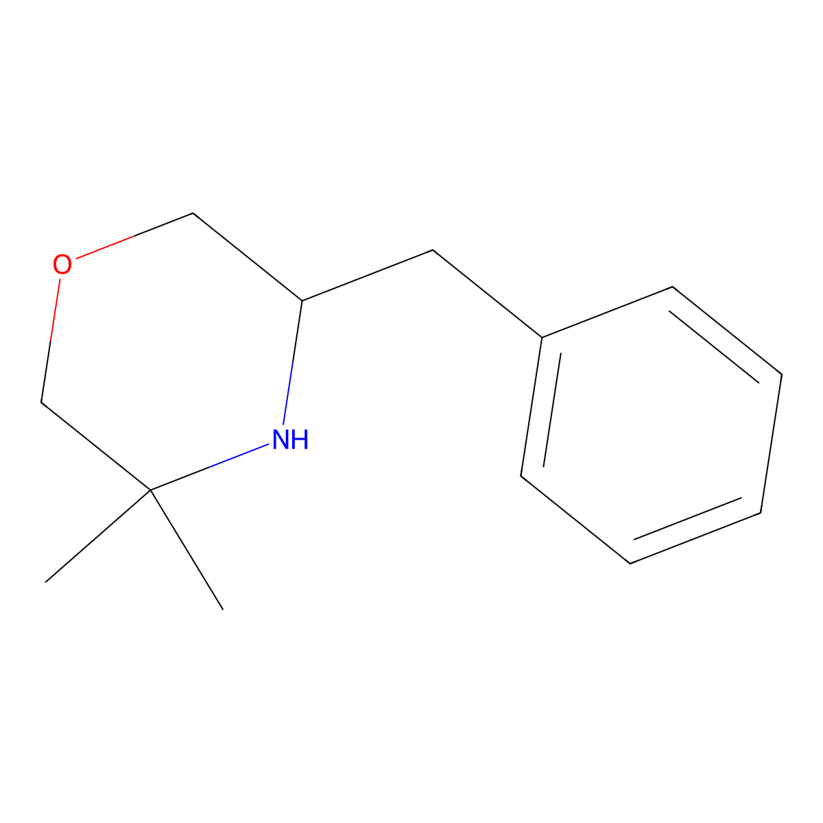 5-Benzyl-3,3-dimethylmorpholine molecular structure, CAS 1353501-88-8