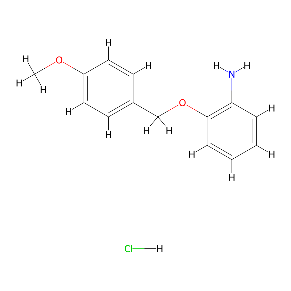 2-[(4-Methoxyphenyl)methoxy]aniline hydrochloride molecular structure, CAS 1353502-05-2