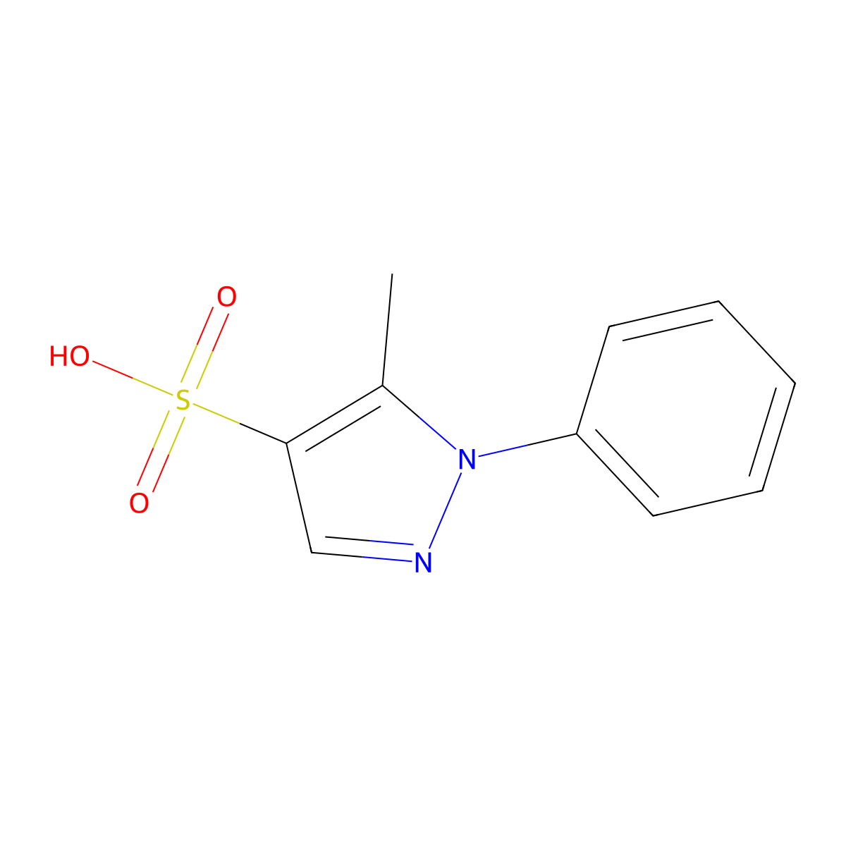 5-Methyl-1-phenyl-1H-pyrazole-4-sulfonic acid molecular structure, CAS 1353503-21-5