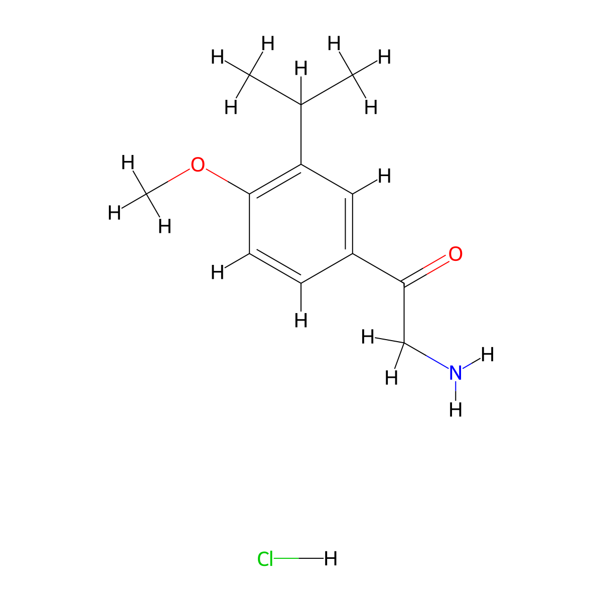 2-Amino-1-[4-methoxy-3-(propan-2-yl)phenyl]ethan-1-one hydrochloride molecular structure, CAS 1353503-52-2