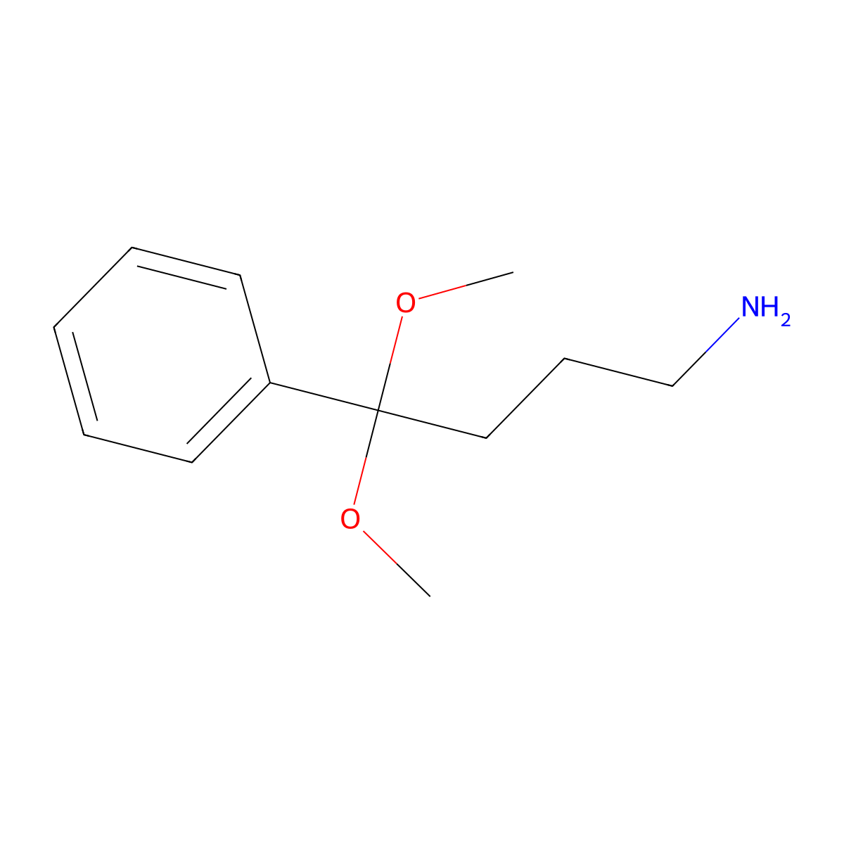4,4-Dimethoxy-4-phenylbutan-1-amine molecular structure, CAS 1353504-23-0