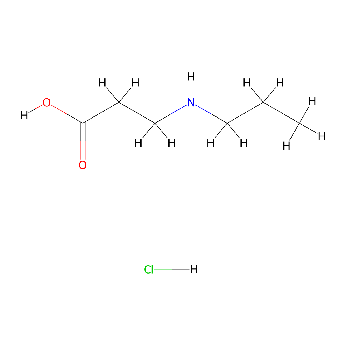 3-(Propylamino)propanoic acid hydrochloride molecular structure, CAS 1353504-36-5