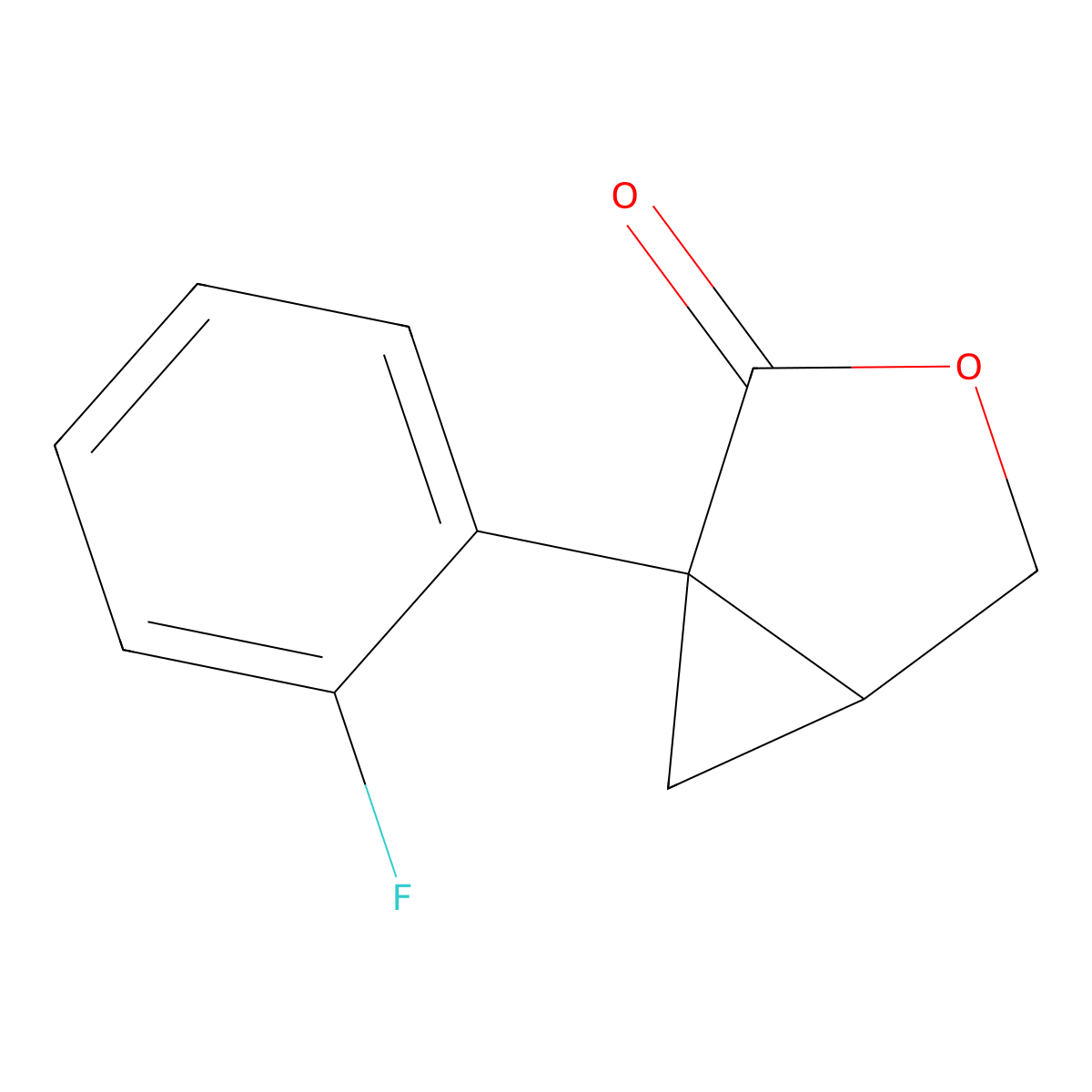 1-(2-Fluorophenyl)-3-oxabicyclo[3.1.0]hexan-2-one molecular structure, CAS 1353504-59-2