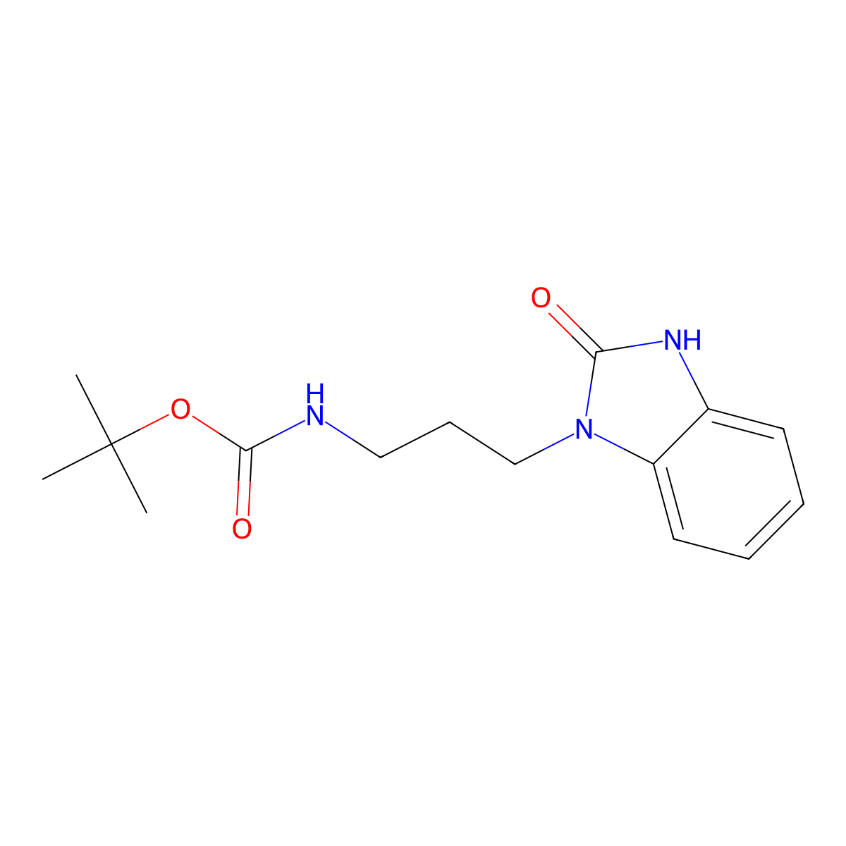 tert-Butyl 3-(2-oxo-2,3-dihydro-1H-benzimidazol-1-yl)propylcarbamate molecular structure, CAS 1353506-00-9