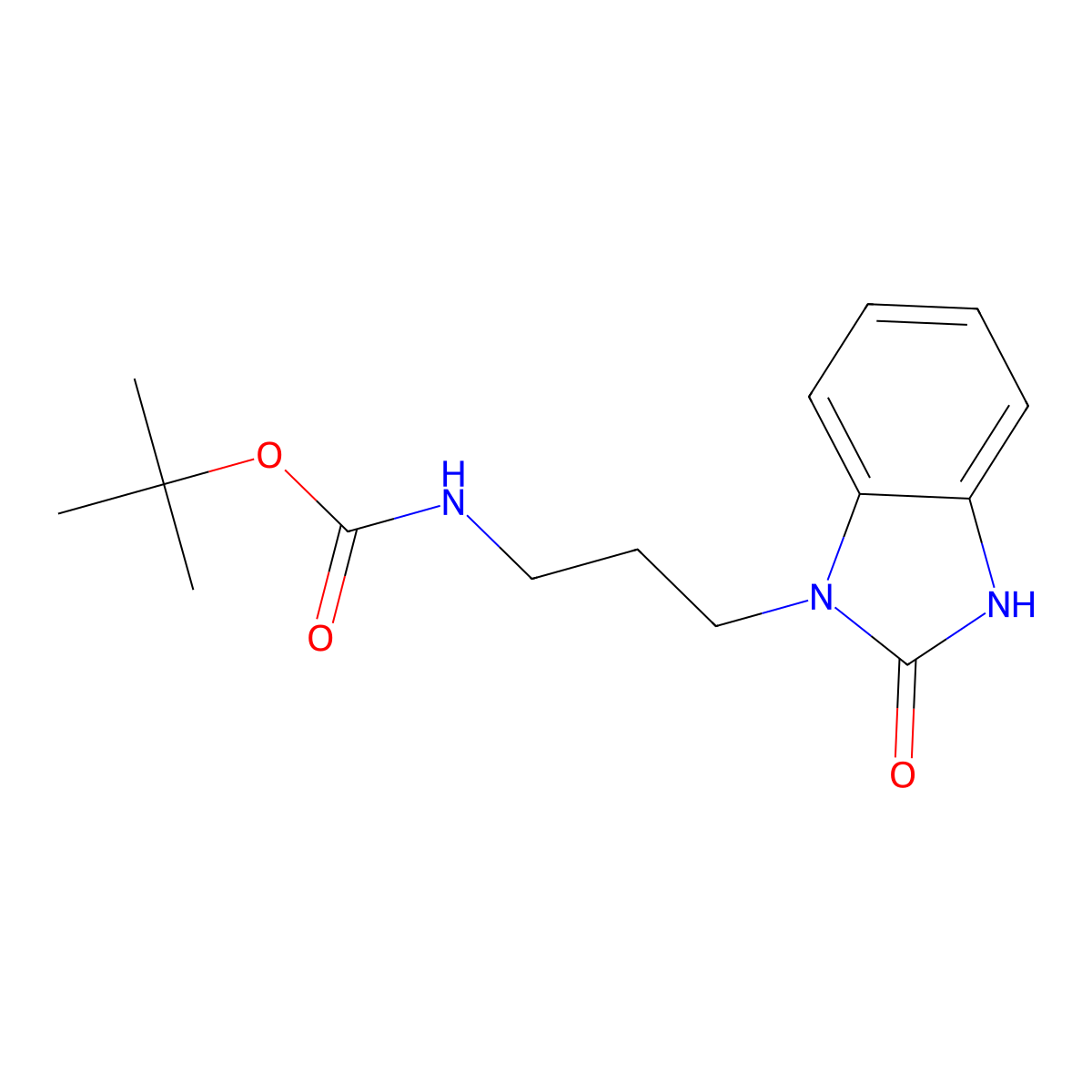 tert-Butyl 3-(2-oxo-2,3-dihydro-1H-benzimidazol-1-yl)propylcarbamate molecular structure, CAS 1353506-00-9