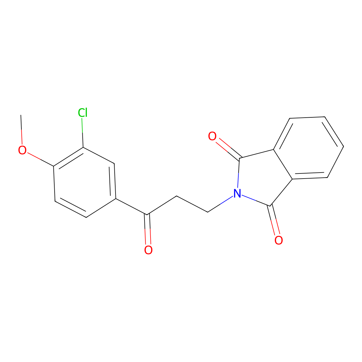2-[3-(3-chloro-4-methoxyphenyl)-3-oxopropyl]-2,3-dihydro-1H-isoindole-1,3-dione molecular structure, CAS 1353506-91-8