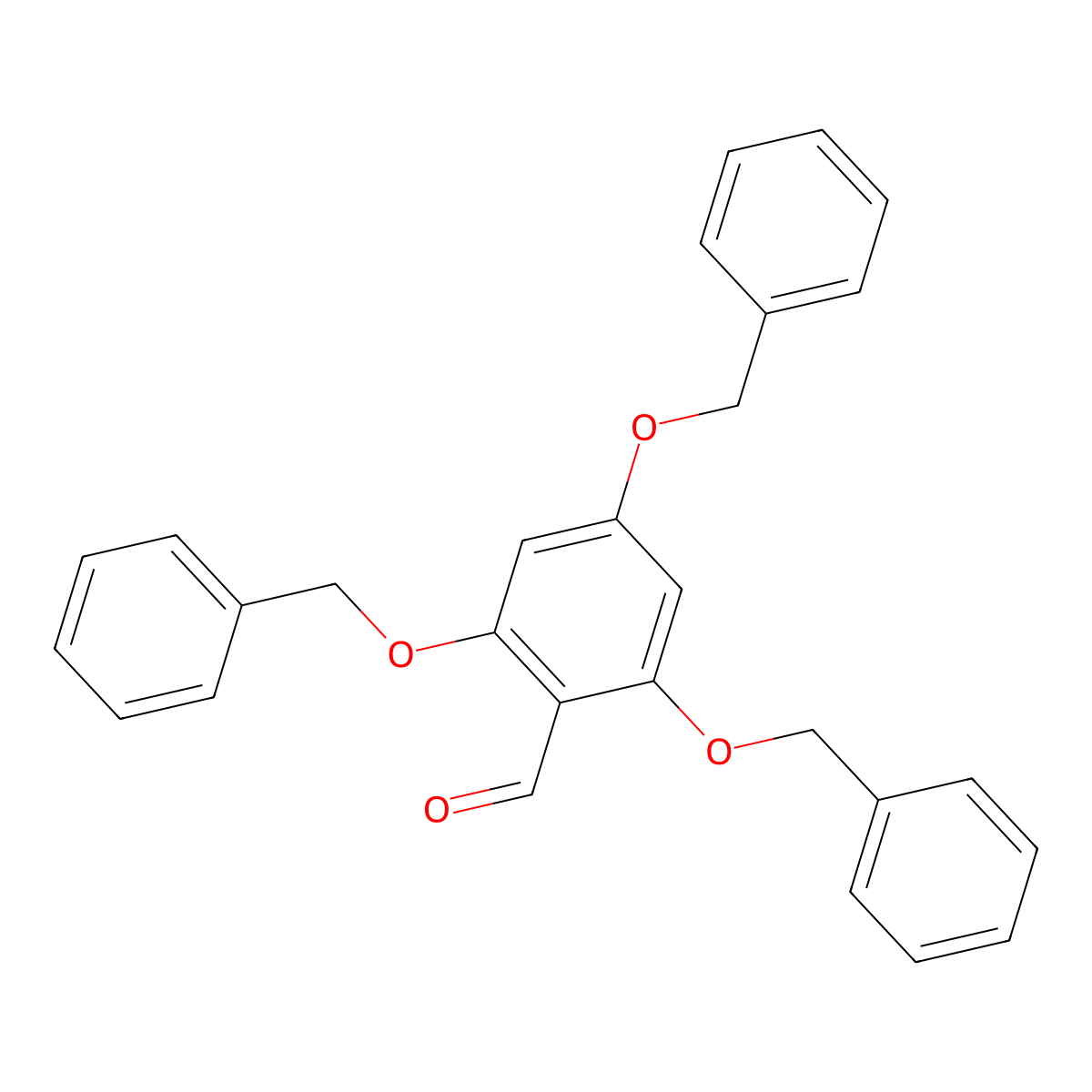 2,4,6-Tris(benzyloxy)benzaldehyde molecular structure, CAS 135351-89-2