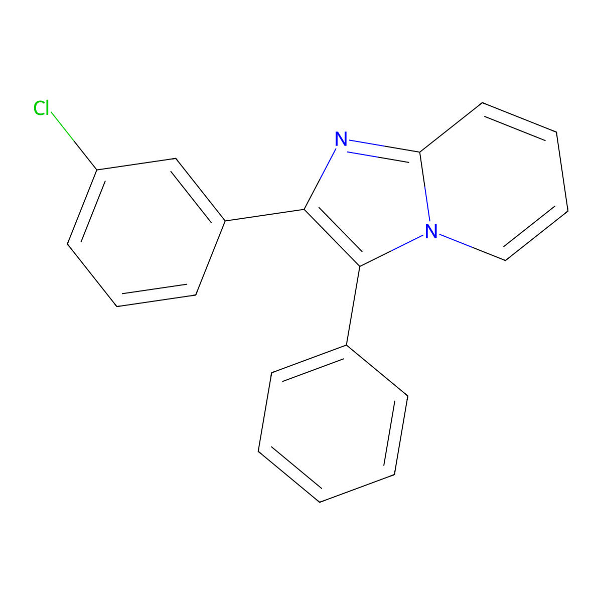 2-(3-Chlorophenyl)-3-phenylimidazo[1,2-a]pyridine molecular structure, CAS 1353511-67-7