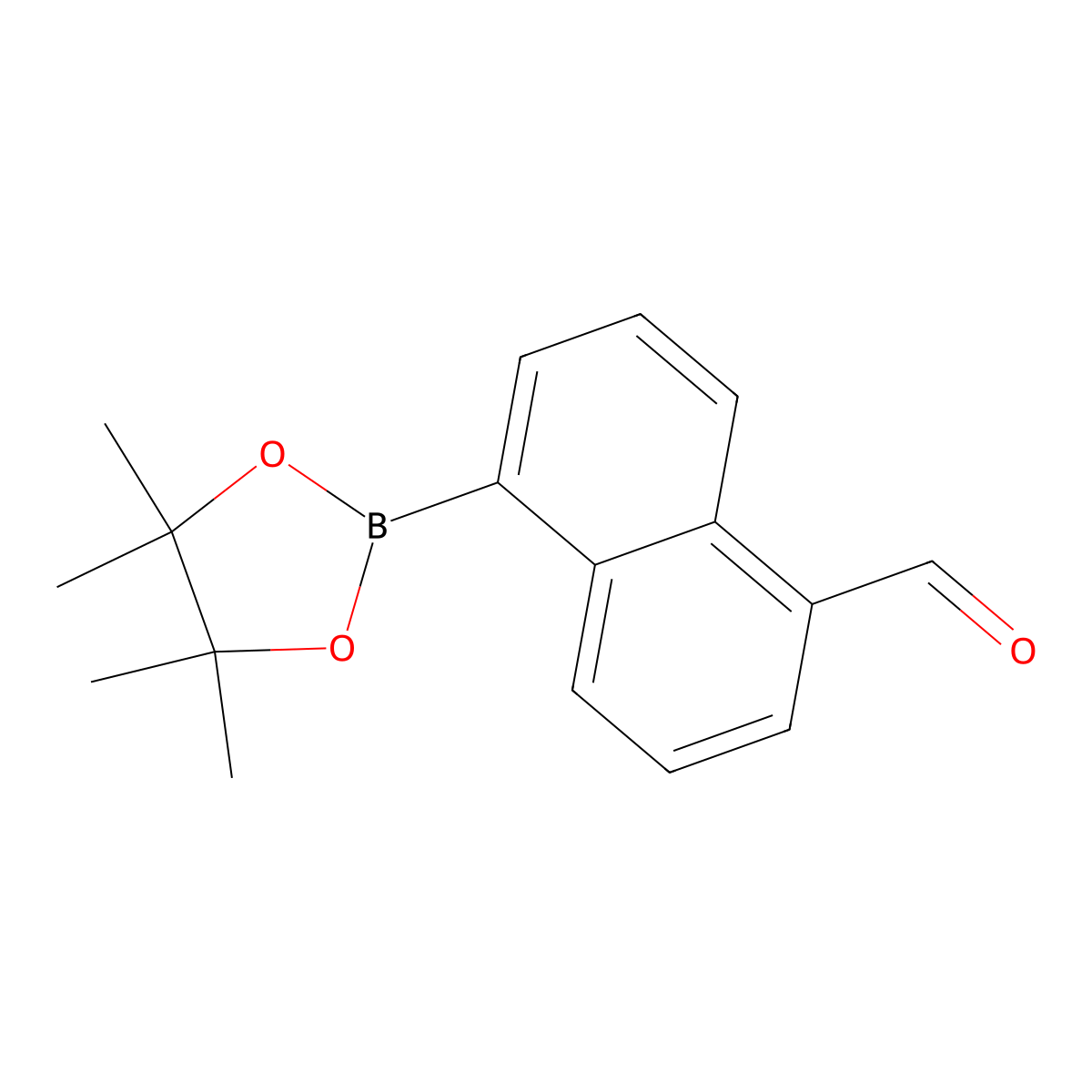5-(4,4,5,5-Tetramethyl-1,3,2-dioxaborolan-2-yl)-1-naphthaldehyde molecular structure, CAS 1353556-08-7