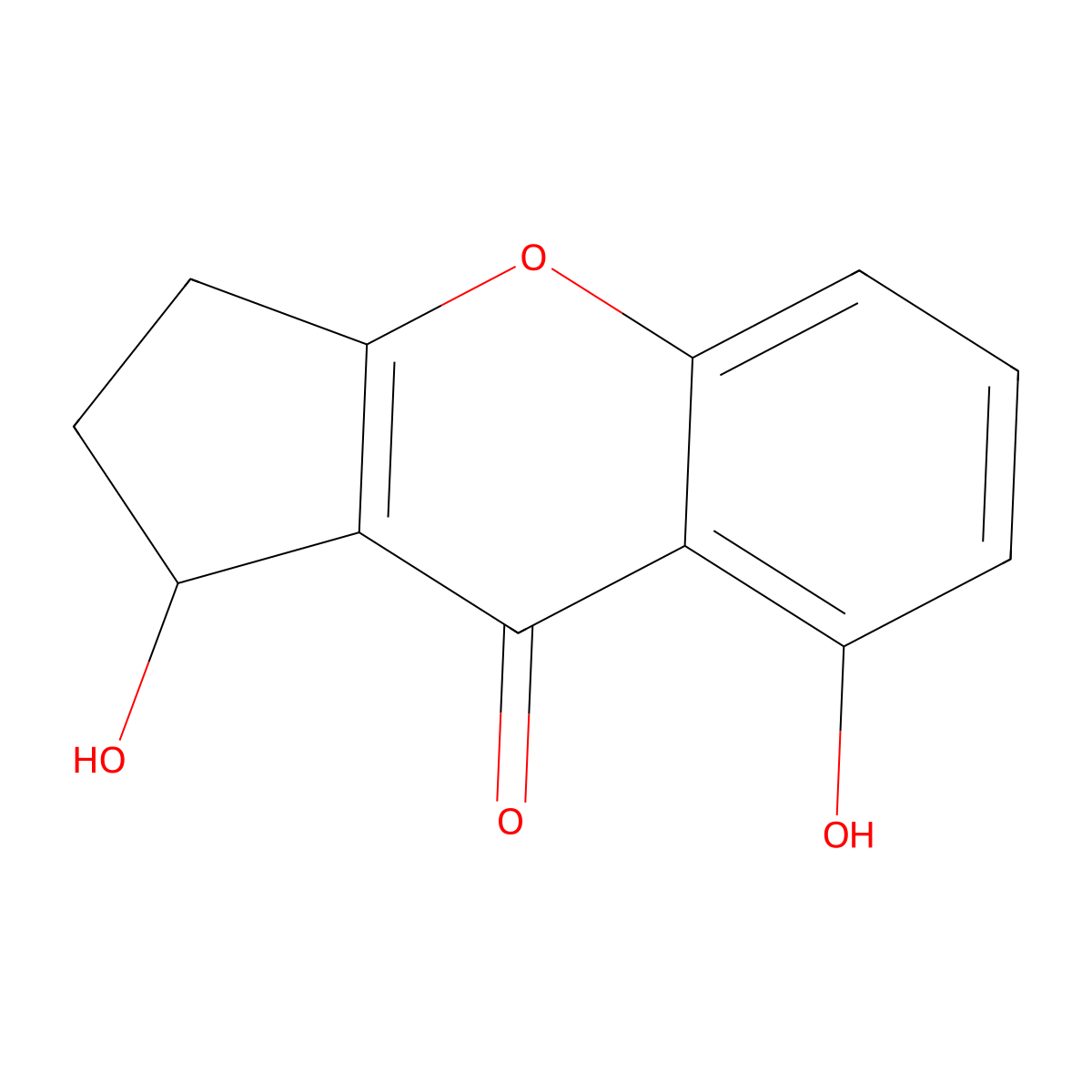 1,8-dihydroxy-2,3-dihydro-1H-cyclopenta[b]chromen-9-one molecular structure, CAS 1353560-54-9