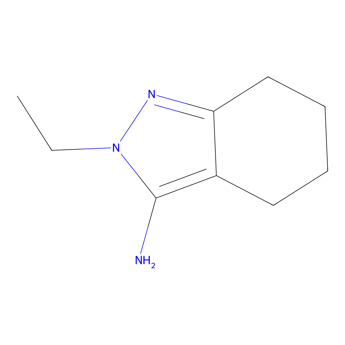 2-Ethyl-4,5,6,7-tetrahydro-2H-indazol-3-amine molecular structure, CAS 1353569-74-0