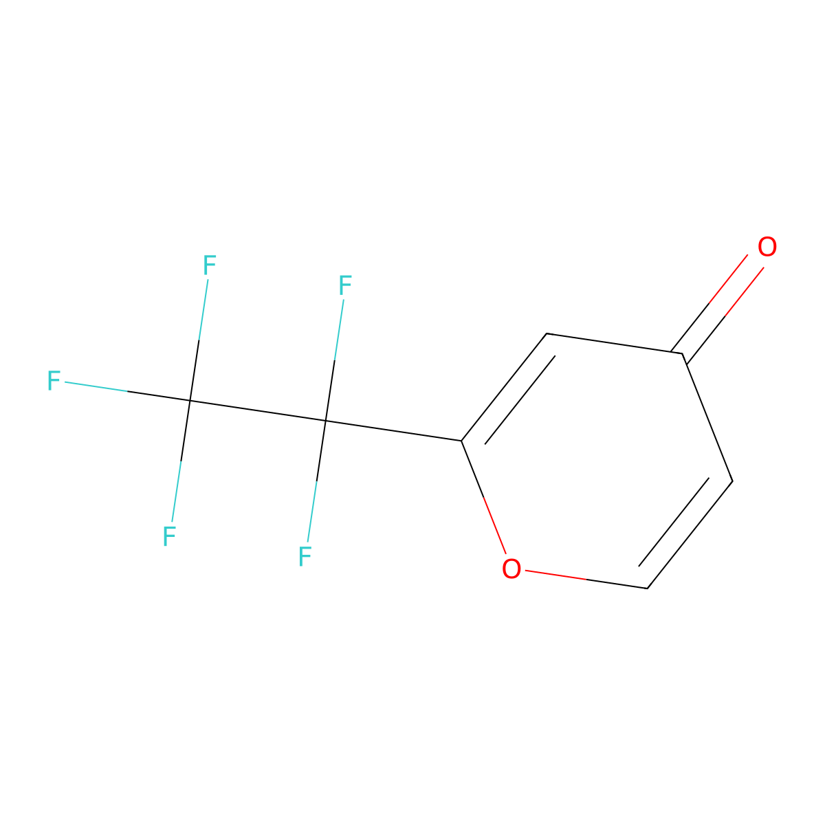 2-(Pentafluoroethyl)-4H-pyran-4-one molecular structure, CAS 1353572-35-6