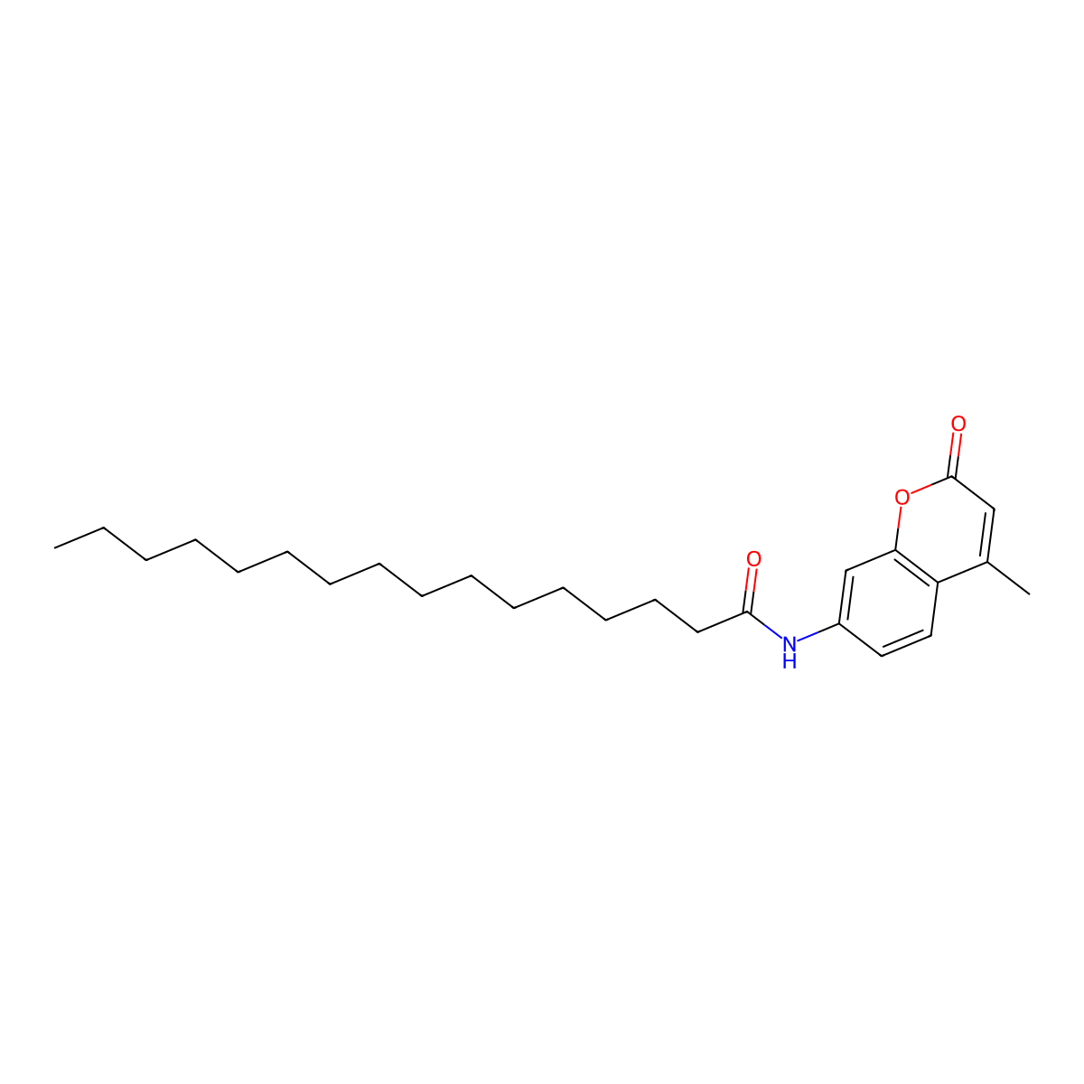 N-(4-Methyl-2-oxo-2H-chromen-7-yl)palmitamide molecular structure, CAS 1353576-61-0