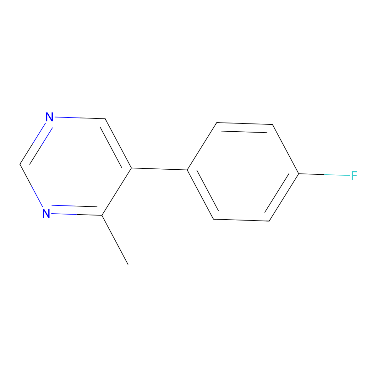 5-(4-fluorophenyl)-4-methylPyrimidine molecular structure, CAS 1353577-91-9