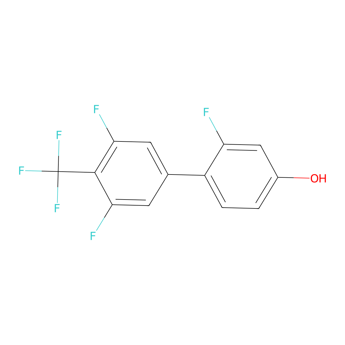 2-Fluoro-4-hydroxy-3',5'-difluoro-4'-(trifluoromethyl)biphenyl molecular structure, CAS 1353578-66-1