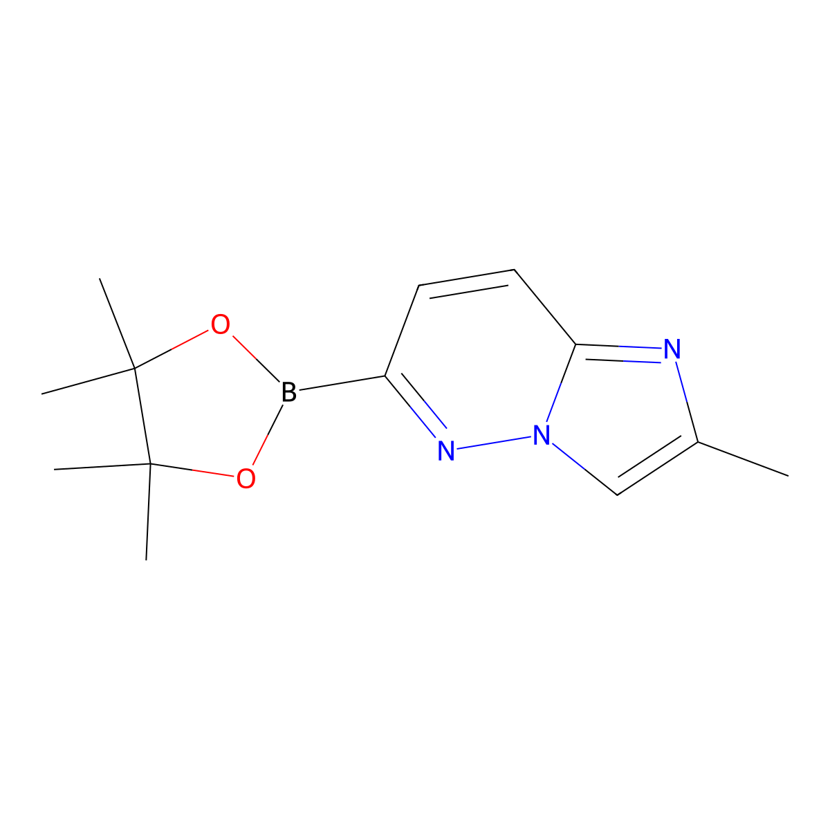 2-Methyl-6-(4,4,5,5-tetramethyl-1,3,2-dioxaborolan-2-YL)imidazo[1,2-B]pyridazine molecular structure, CAS 1353584-74-3