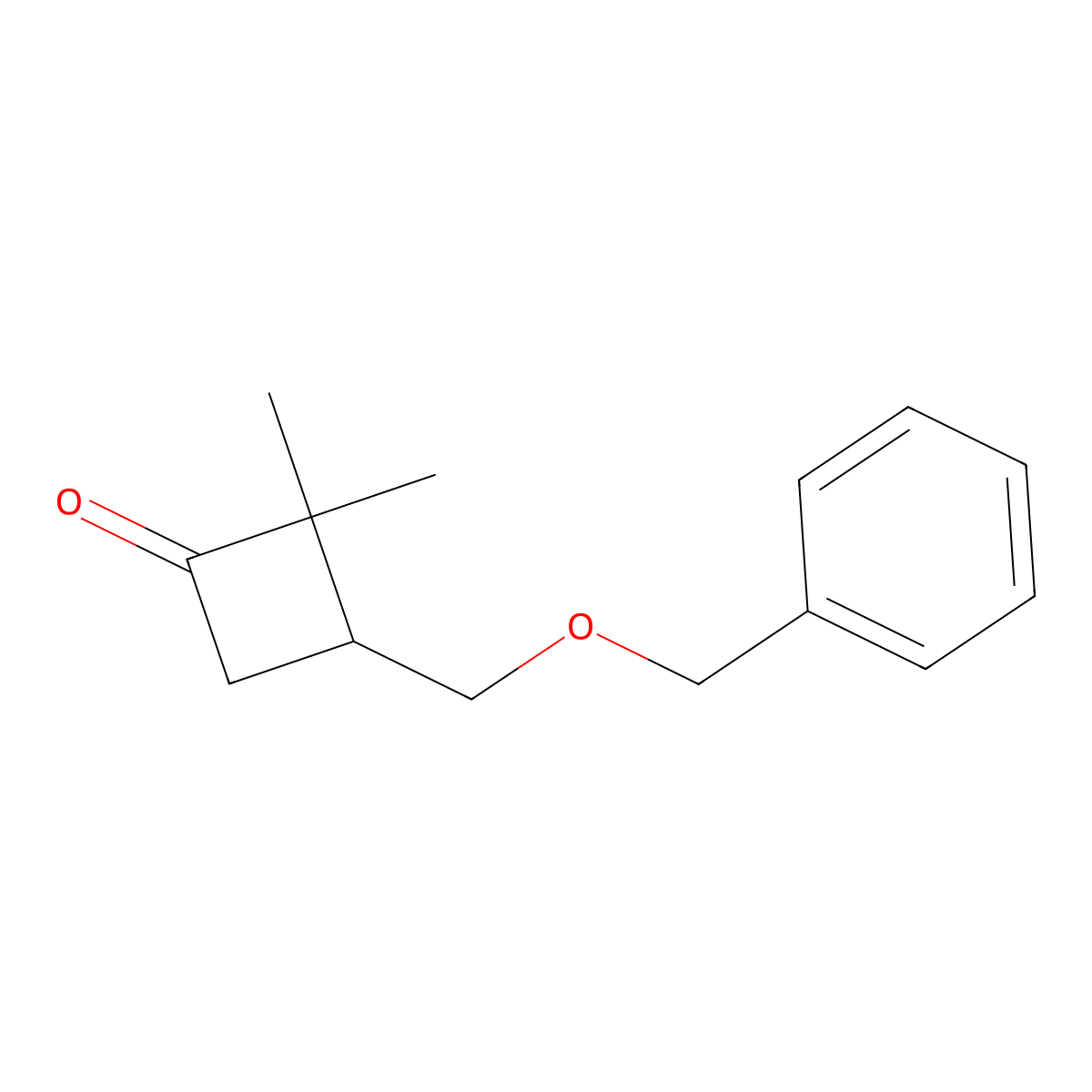 3-[(Benzyloxy)methyl]-2,2-dimethylcyclobutan-1-one molecular structure, CAS 1353586-60-3