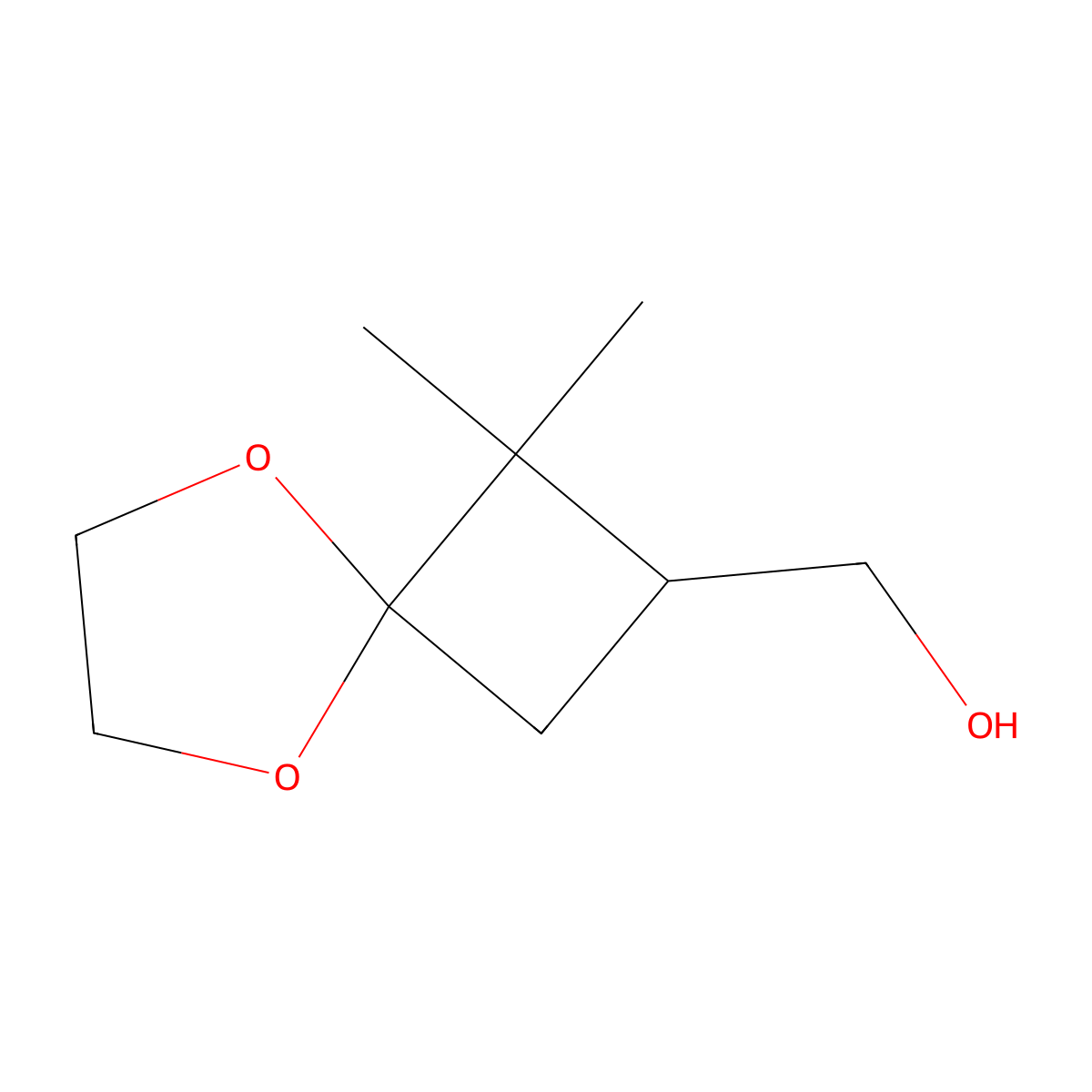 (1,1-Dimethyl-5,8-dioxaspiro[3.4]octan-2-yl)methanol molecular structure, CAS 1353586-66-9