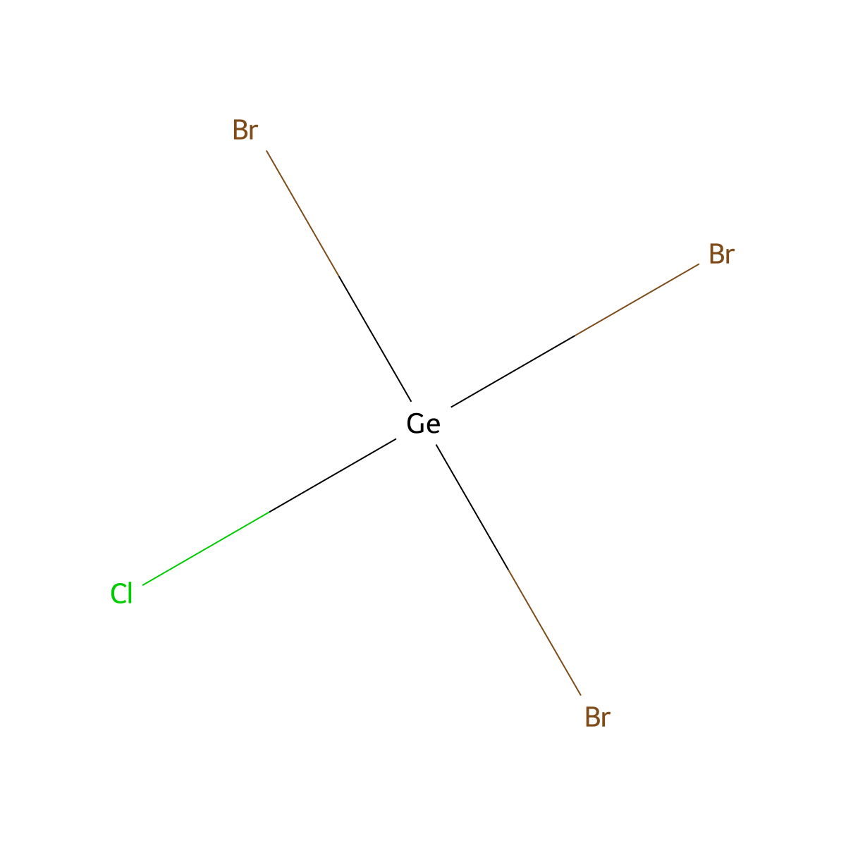 Tribromochlorogermane molecular structure, CAS 13536-71-5