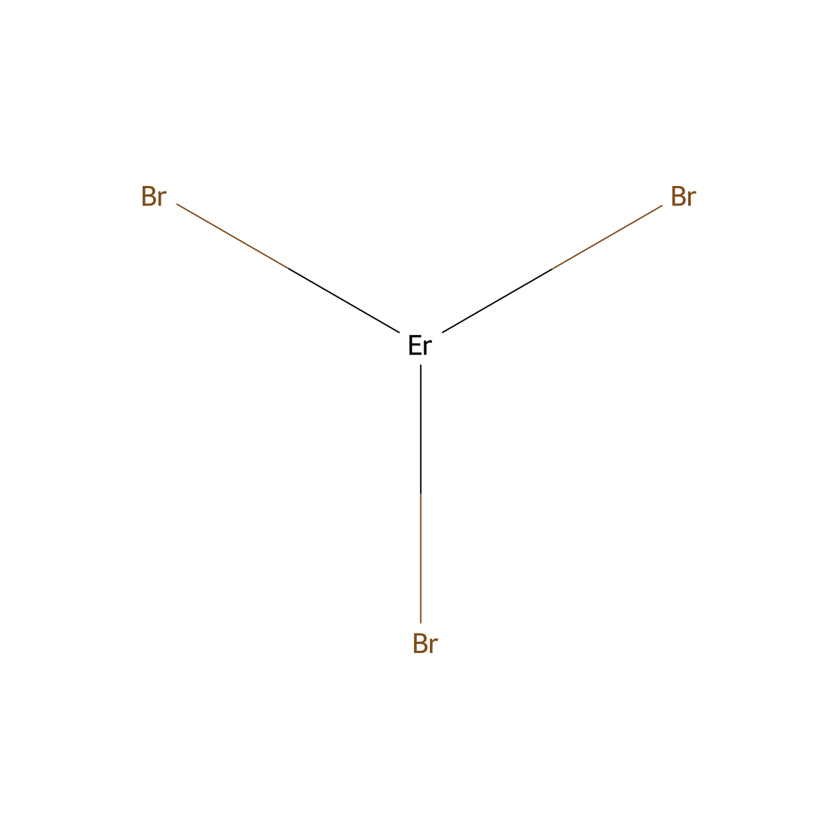 Erbium bromide (ErBr3) molecular structure, CAS 13536-73-7