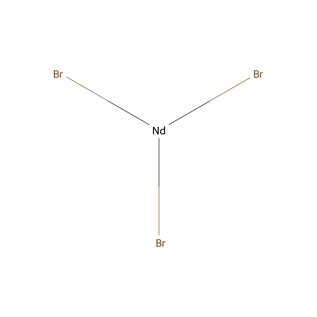 Neodymium Bromide (ndbr3) molecular structure, CAS 13536-80-6