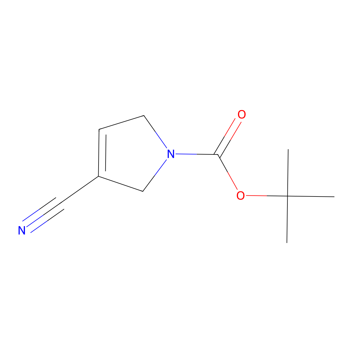 Tert-butyl 3-cyano-2,5-dihydropyrrole-1-carboxylate molecular structure, CAS 1353629-54-5