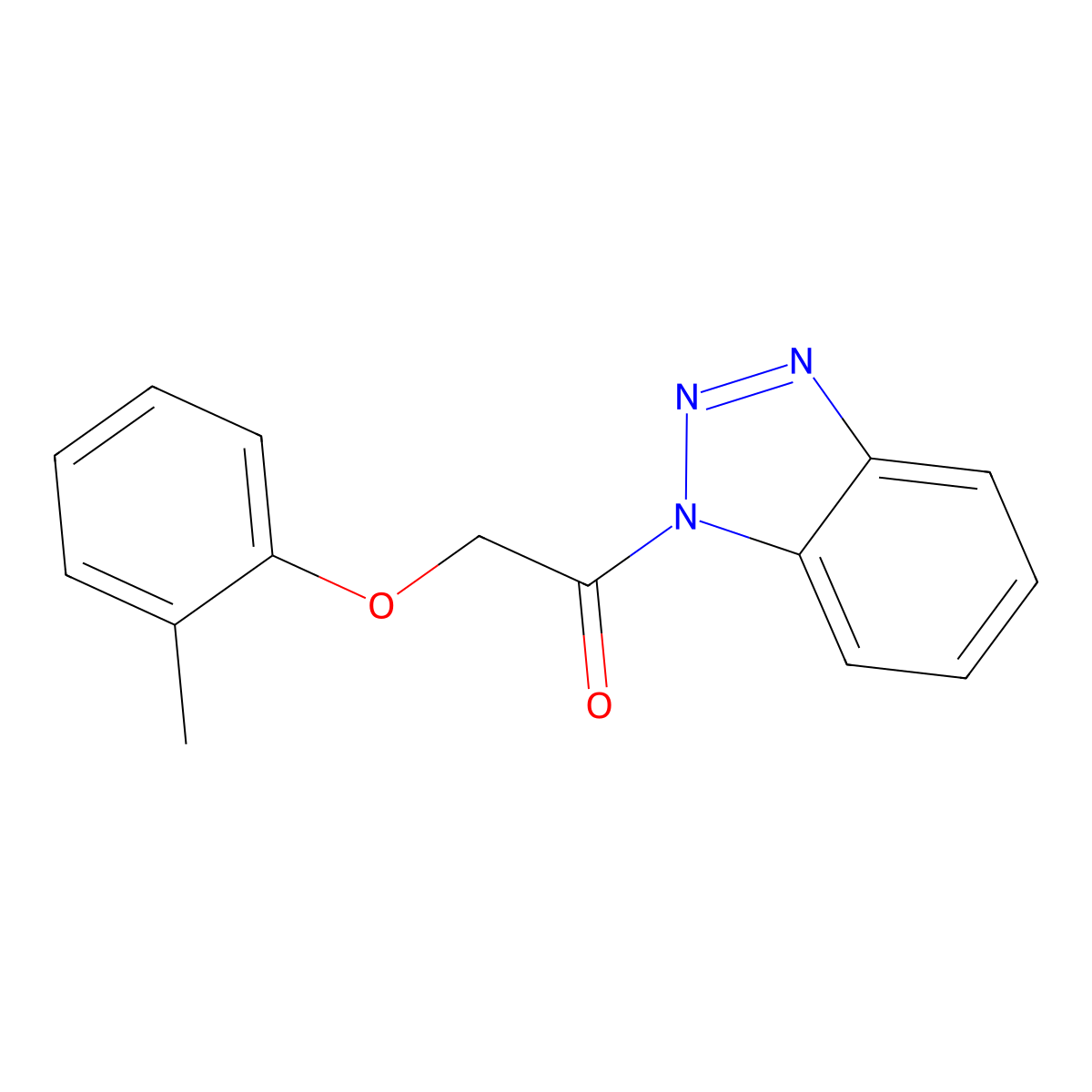 1-(Benzotriazol-1-yl)-2-(2-methylphenoxy)ethanone molecular structure, CAS 135363-08-5