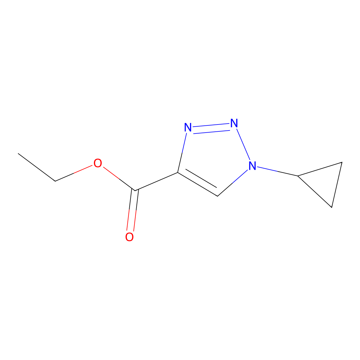 Ethyl 1-Cyclopropyl-1H-1,2,3-triazole-4-carboxylate molecular structure, CAS 1353636-78-8