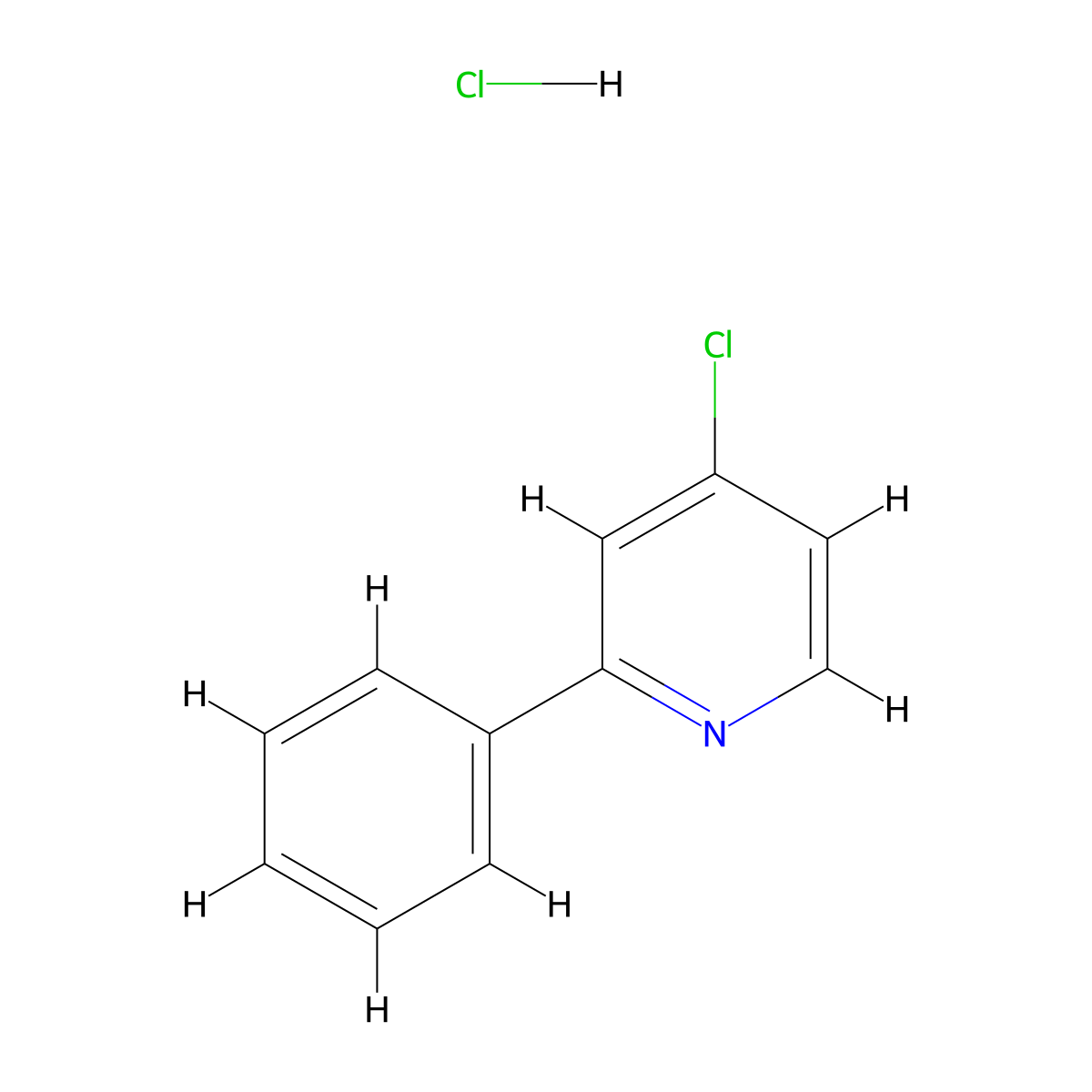 4-Chloro-2-phenylpyridine hydrochloride molecular structure, CAS 1353637-46-3